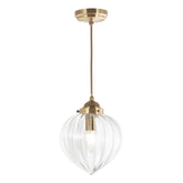 Laura Ashley Whitham  Pendant Antique Brass and Glass